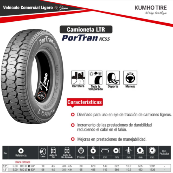 KUMHO TIRE PORTRAN KC55 (2)