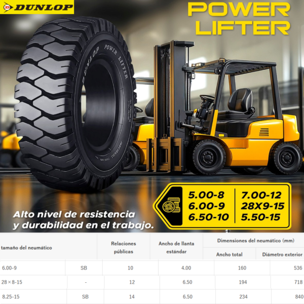 POWER LIFTER NEUMATICA DUNLOP